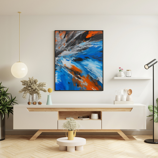 Onlookers Art | Oil Painting | Monochrome Symphony Abstract Oil Painting