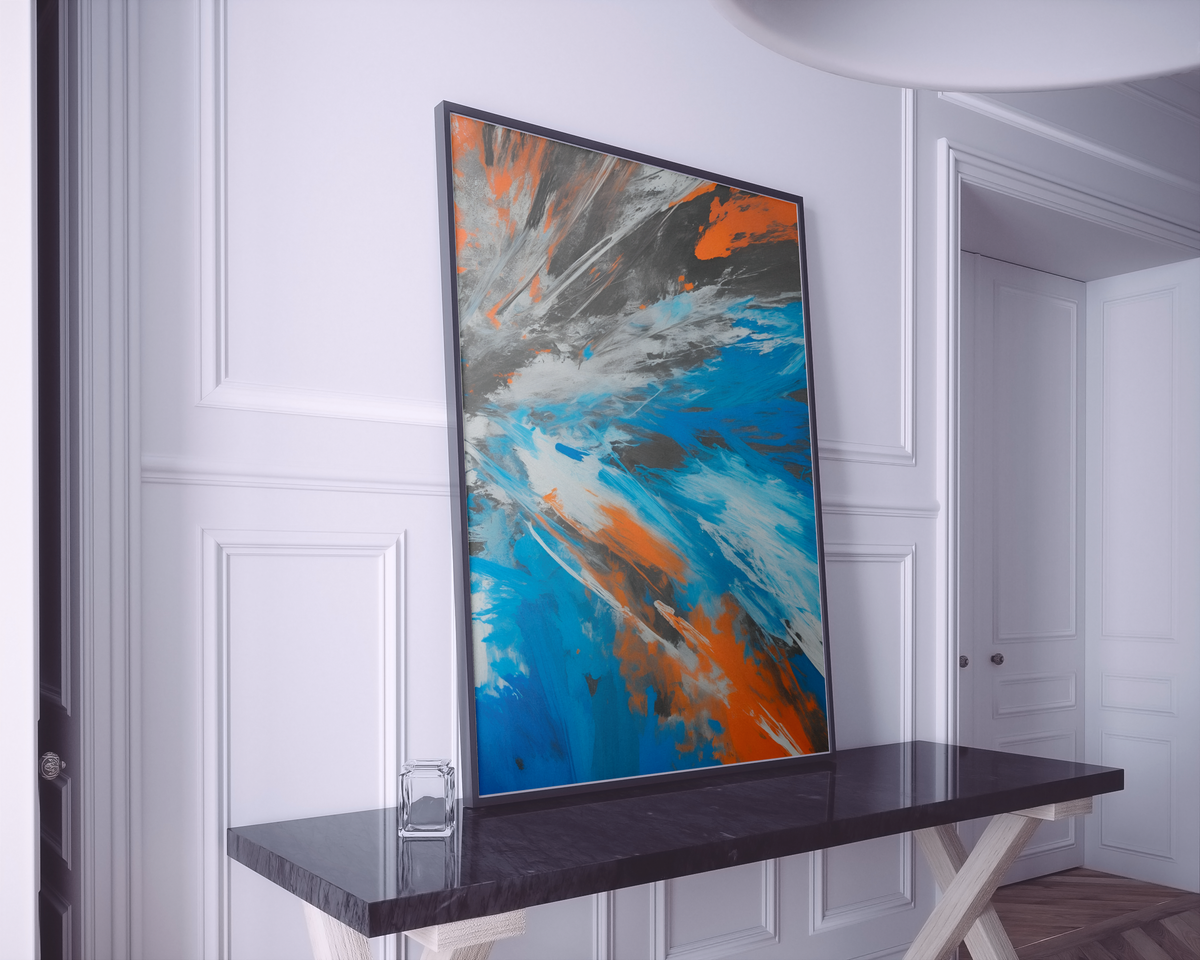 Onlookers Art | Oil Painting | Monochrome Symphony Abstract Oil Painting