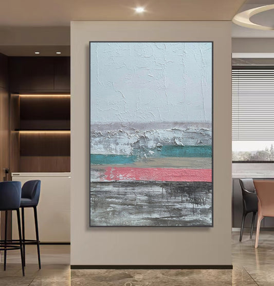 Onlookers Art | Oil Painting | Terra Cotta Abstract Oil Painting