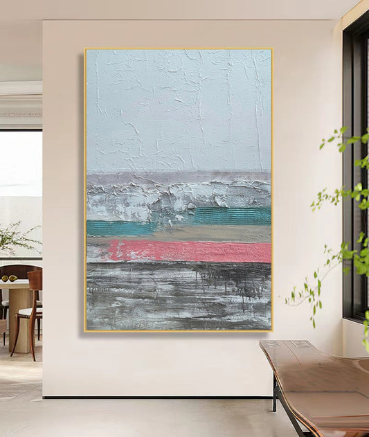 Onlookers Art | Oil Painting | Terra Cotta Abstract Oil Painting