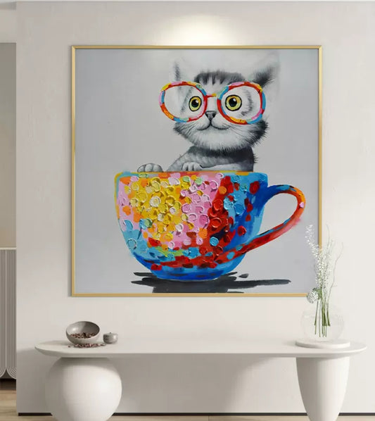 Onlookers Art | Oil Painting | KitteN Oil Painting