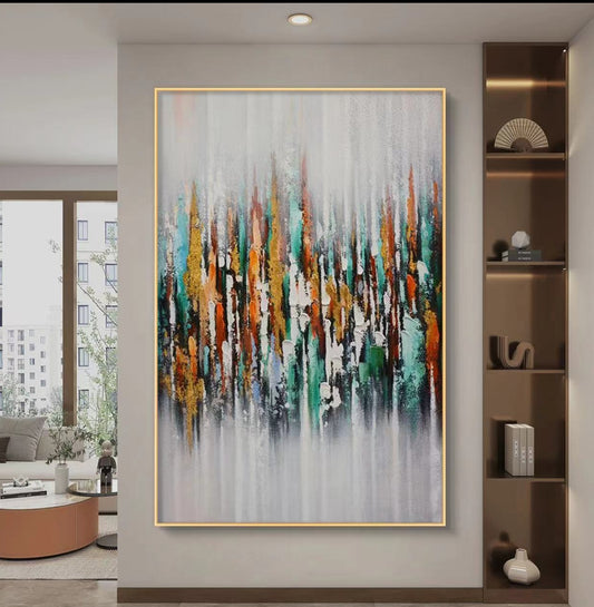 Onlookers Art | Oil Painting | PrismatiC Abstract Oil Painting
