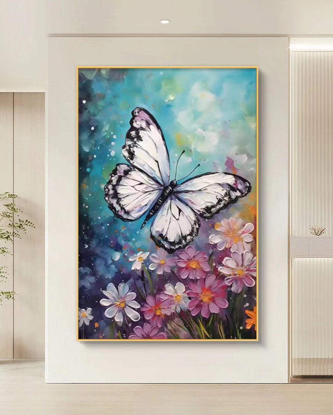 Onlookers Art | Oil Painting | Butterfly Serenade Oil Painting
