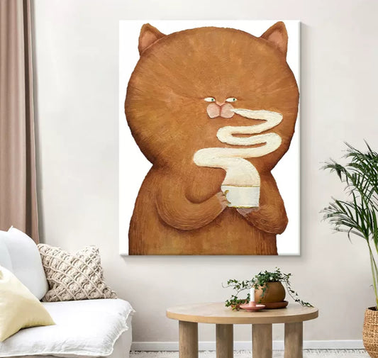 Onlookers Art | Oil Painting | MochA Cat Oil Painting