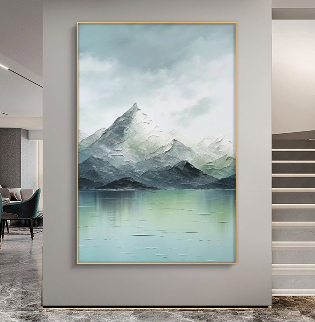 Onlookers Art | Oil Painting | Mountain's Embrace Oil Painting