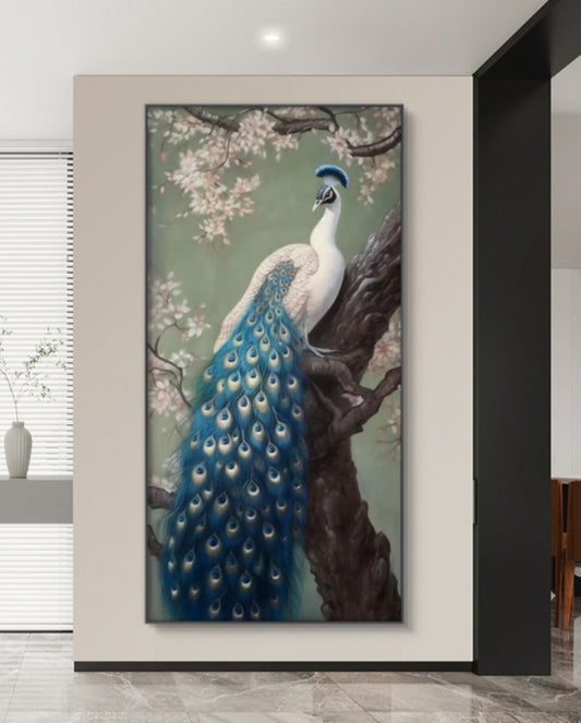 Onlookers Art | Oil Painting | Peacock in Bloom Oil Painting