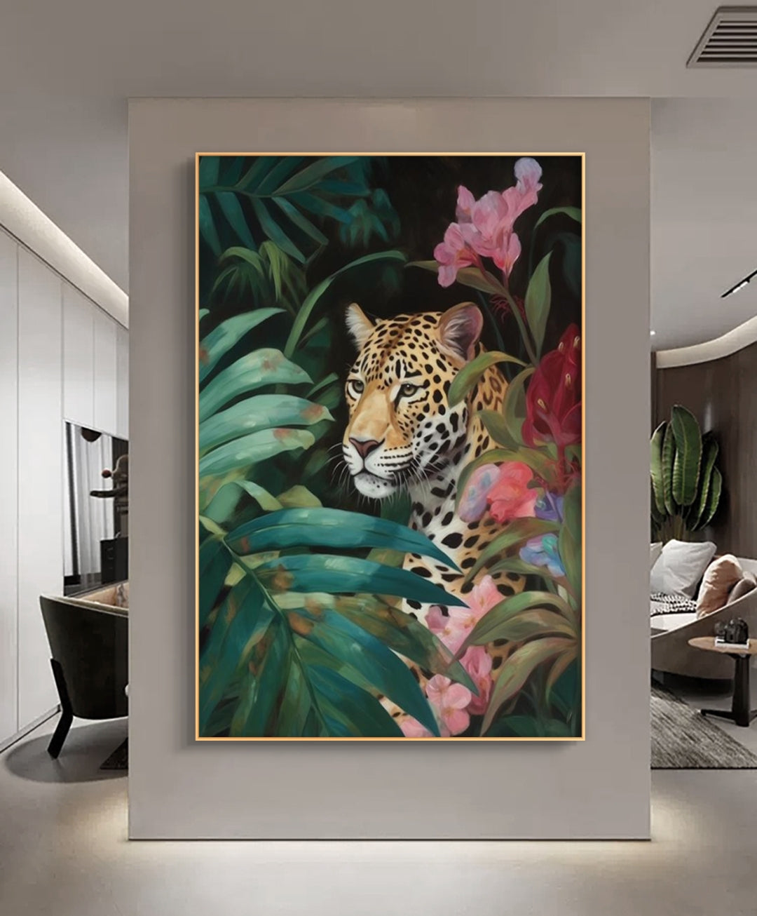 Onlookers Art | Oil Painting | Leopard's Grace Oil Painting