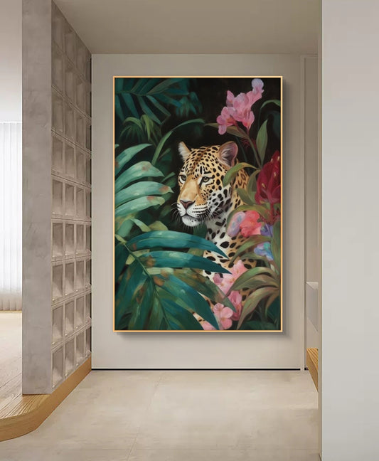 Onlookers Art | Oil Painting | Leopard's Grace Oil Painting