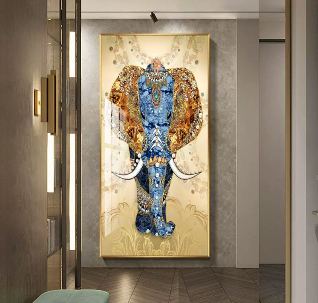 Onlookers Art | Art Painting | Shimmering Elephant Unique Art