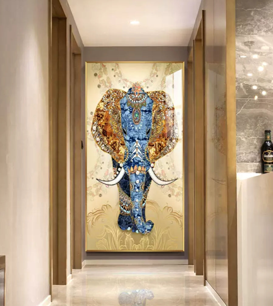 Onlookers Art | Art Painting | Shimmering Elephant Unique Art