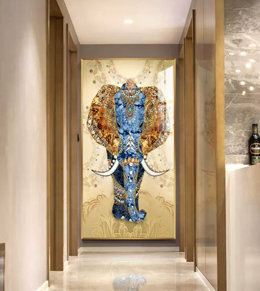 Onlookers Art | Art Painting | Shimmering Elephant Unique Art