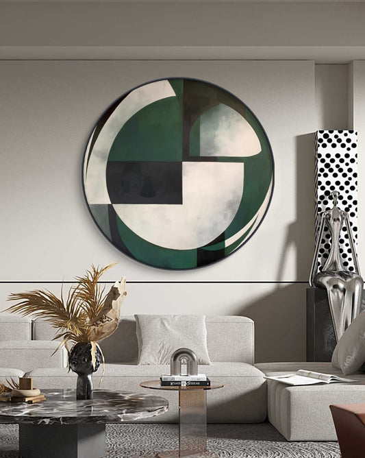 Onlookers Art | Unique Art | Solo Round Oil Painting