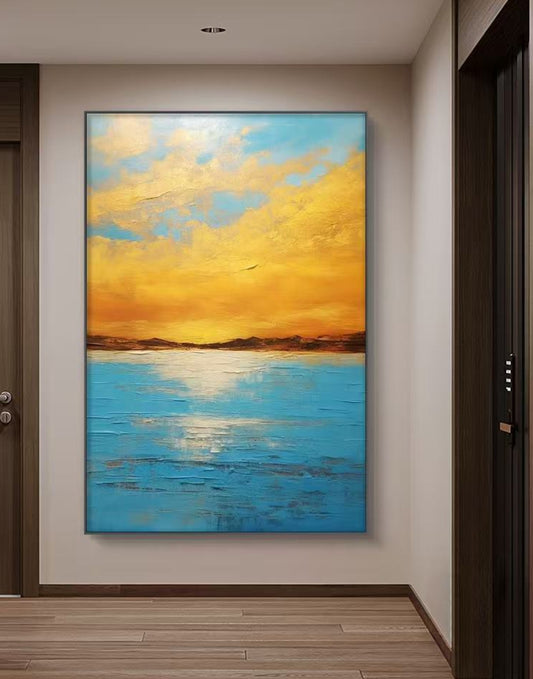 Onlookers Art | Oil Painting | Seaside Glow Oil Painting