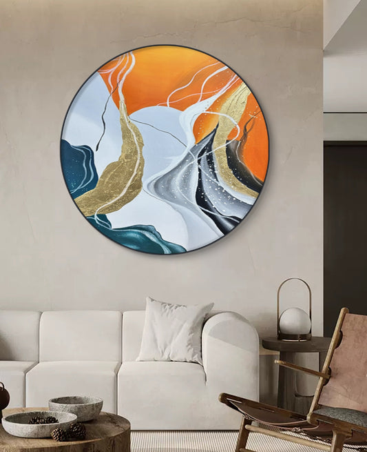 Onlookers Art | Unique Art | Maxime Round Oil Painting