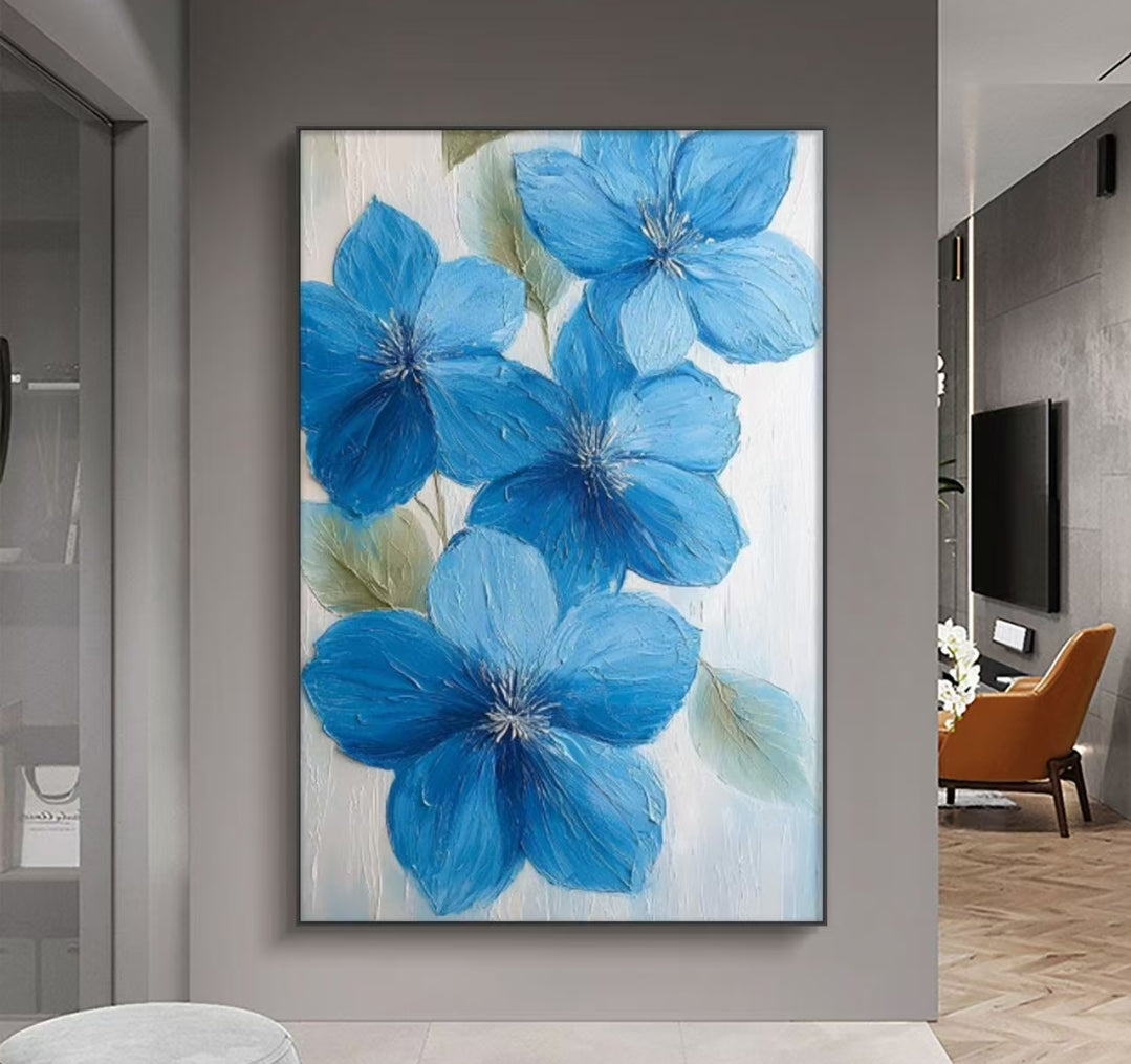 Onlookers Art | Oil Painting | Blue Blossom Oil Painting