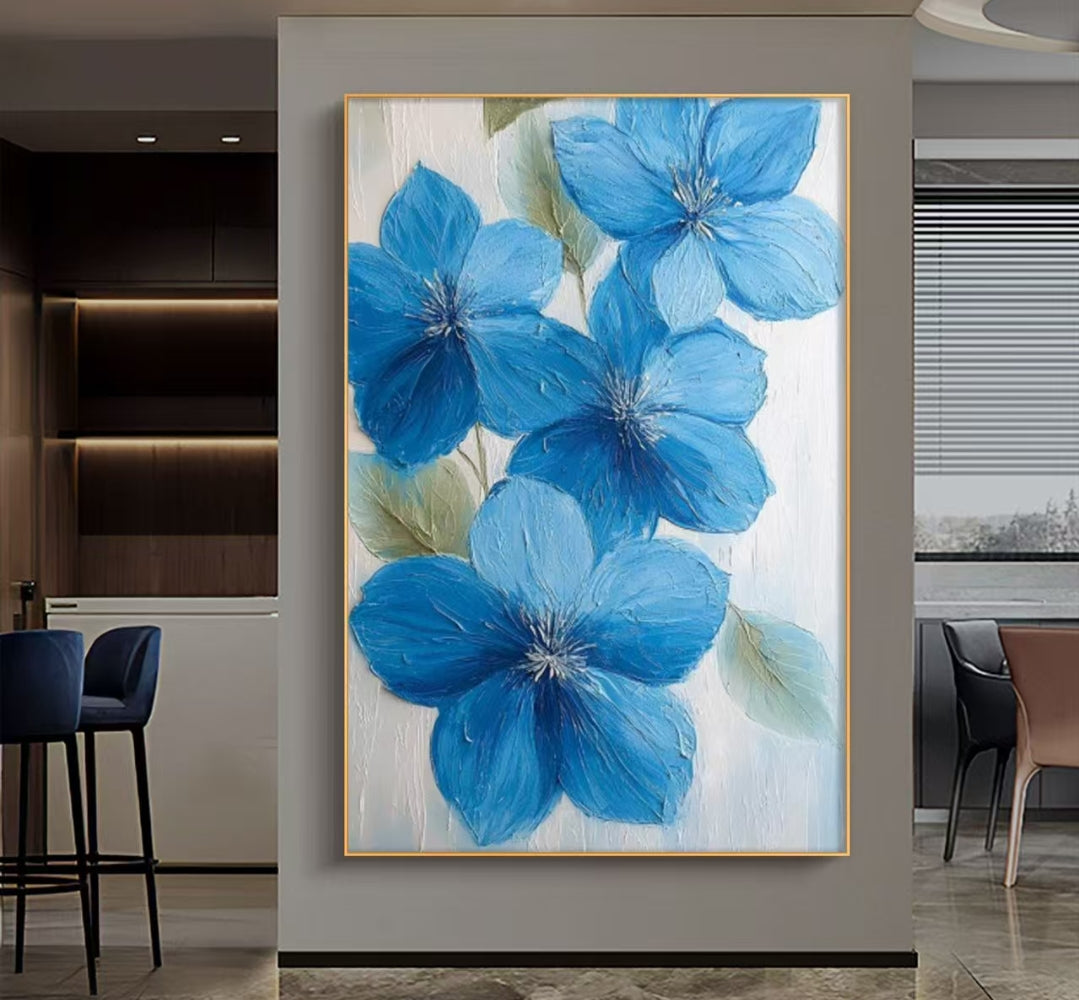 Onlookers Art | Oil Painting | Blue Blossom Oil Painting