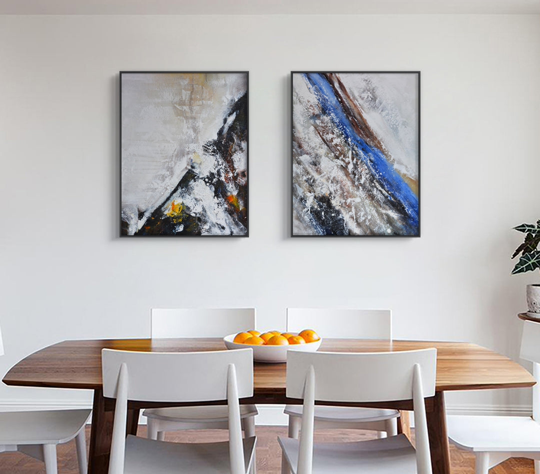 Onlookers Art | Oil Painting | Winter Abstract Oil Painting