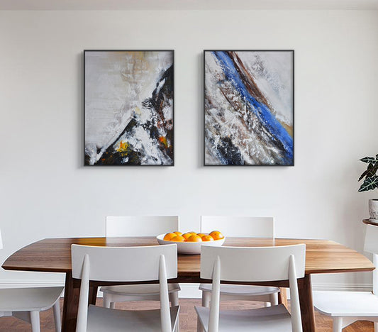 Onlookers Art | Oil Painting | Winter Abstract Oil Painting