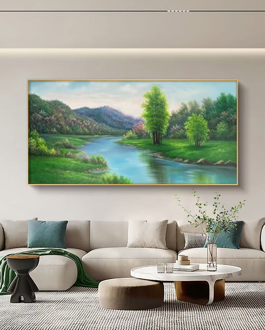 Onlookers Art | Oil Painting | Whispers of the River Oil Painting