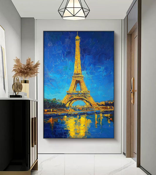 Onlookers Art | Oil Painting | Eiffel Tower Oil Painting