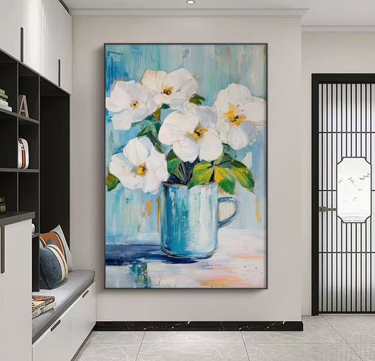 Onlookers Art | Oil Painting | Flower Cup Oil Painting