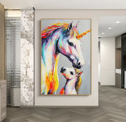 Onlookers Art | Oil Painting | Unicorn Love Oil Painting