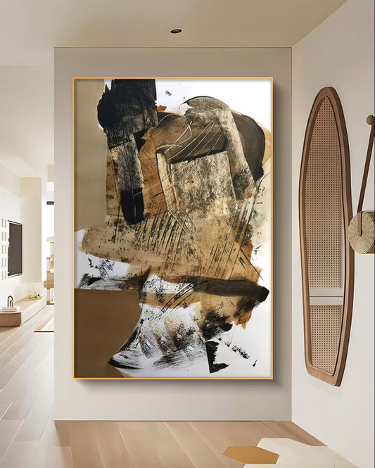 Onlookers Art | Oil Painting | Rustic Rhythms Abstract Oil Painting