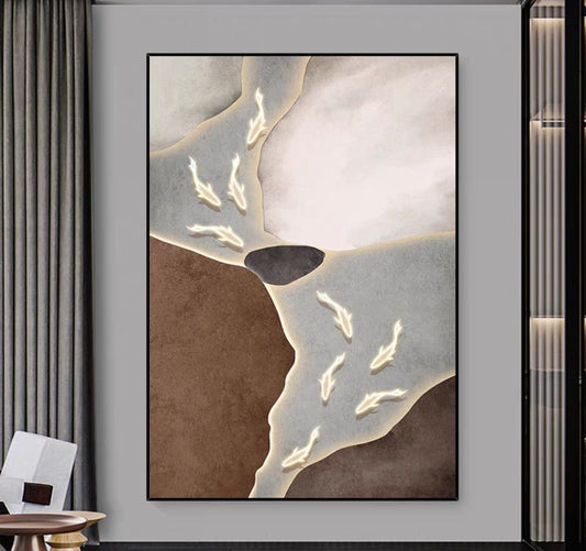 Onlookers Art | Oil Painting | BlisS fish Oil Painting