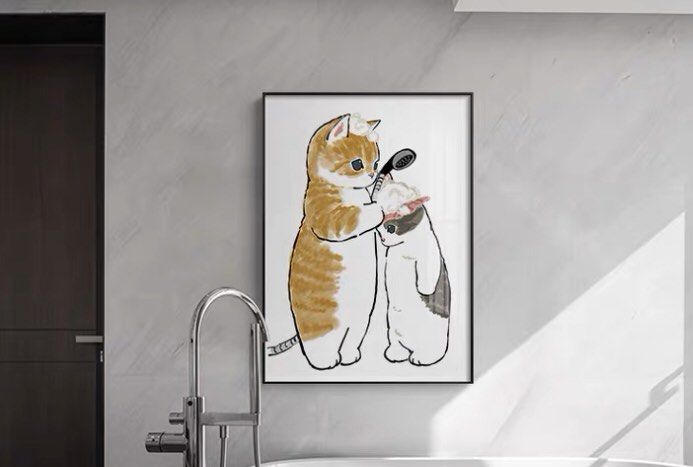 Onlookers Art | Art Painting | CuDdle Cat Art painting