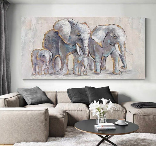 Onlookers Art | Oil Painting | ELe Elephant Oil Painting