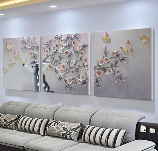 Onlookers Art | ELISA ART PAINTING 3PCS 60 X 60CM