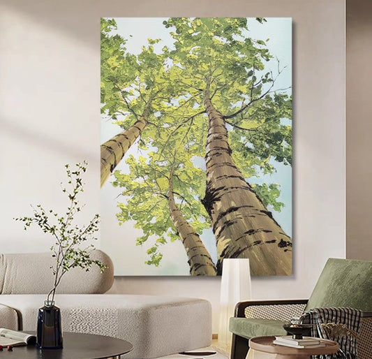 Onlookers Art | Oil Painting | ForeSt Trees Oil Painting