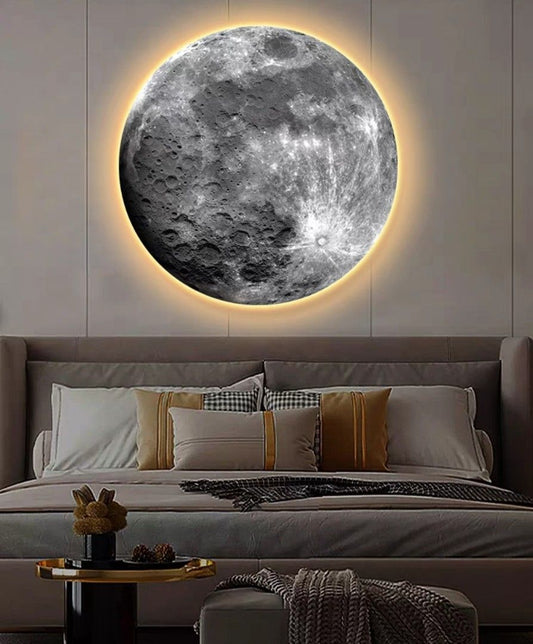 Onlookers Art | Unique Art | Moon Art with LED