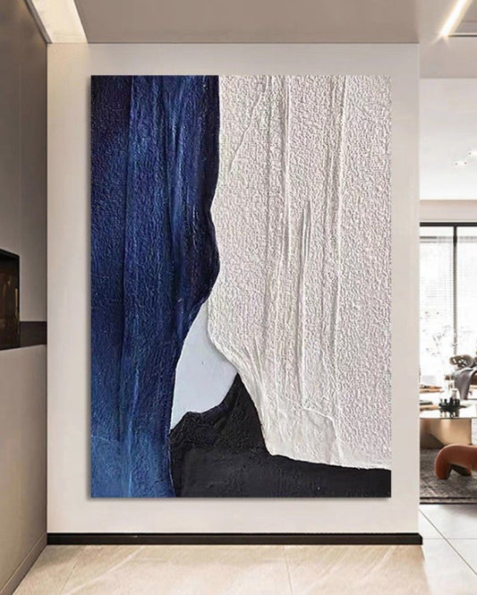 Onlookers Art | Oil Painting | Rhapsody in Blue Abstract Oil Painting