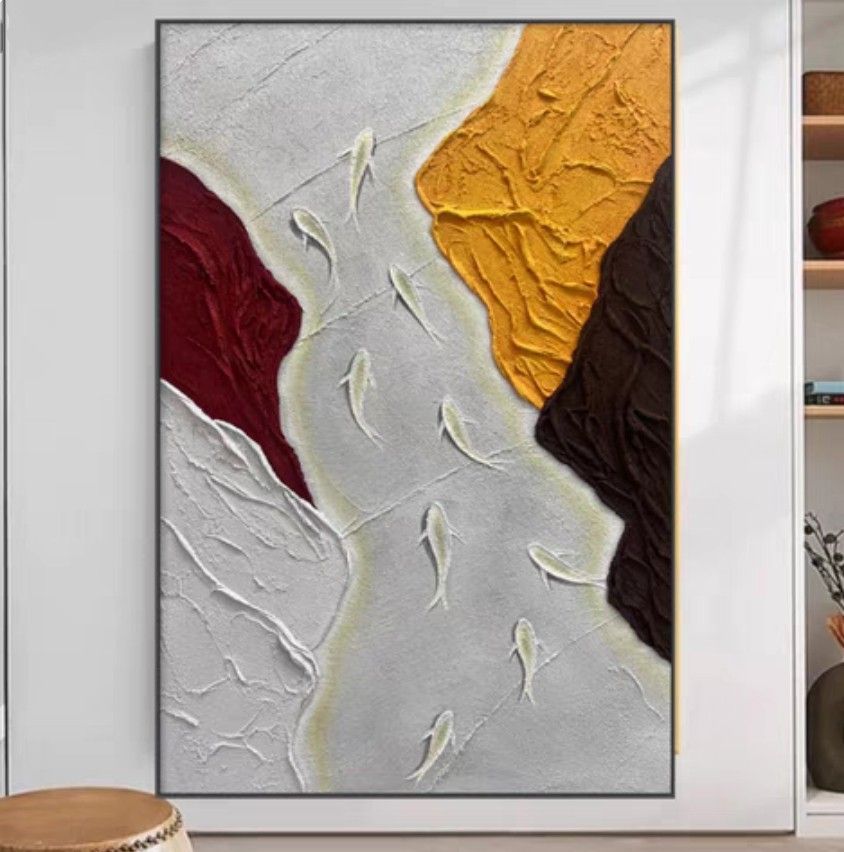 Onlookers Art | Oil Painting | KOi fisheS Oil painting