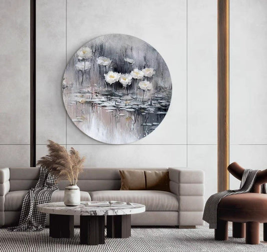 Onlookers Art | Oil Painting | LiliaNa Round Oil Painting