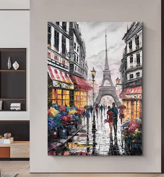 Onlookers Art | Oil Painting | LoVelY Street Oil Painting