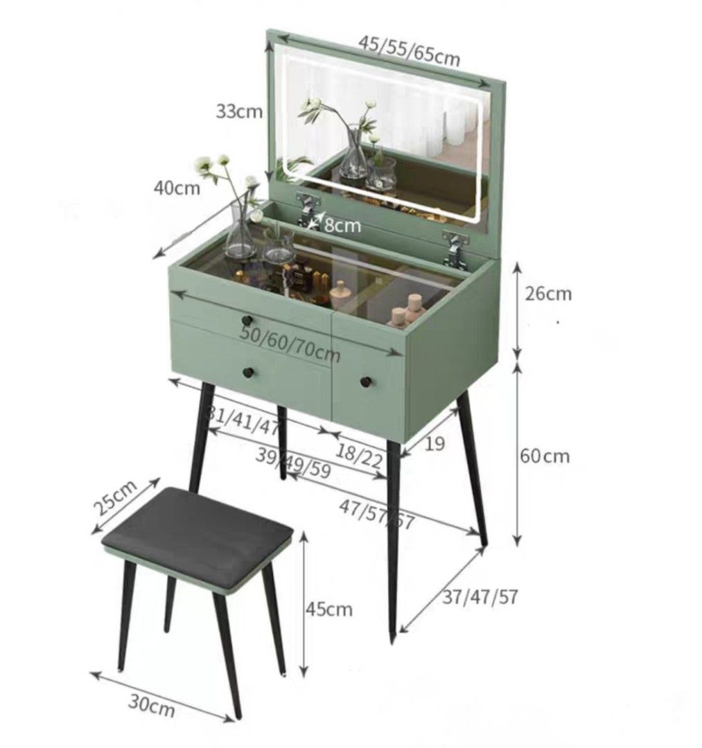 MinTo バニティ ドレッシングテーブル