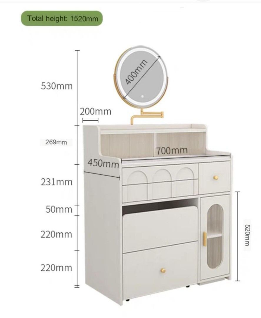 MoLLy バニティ ドレッシングテーブル