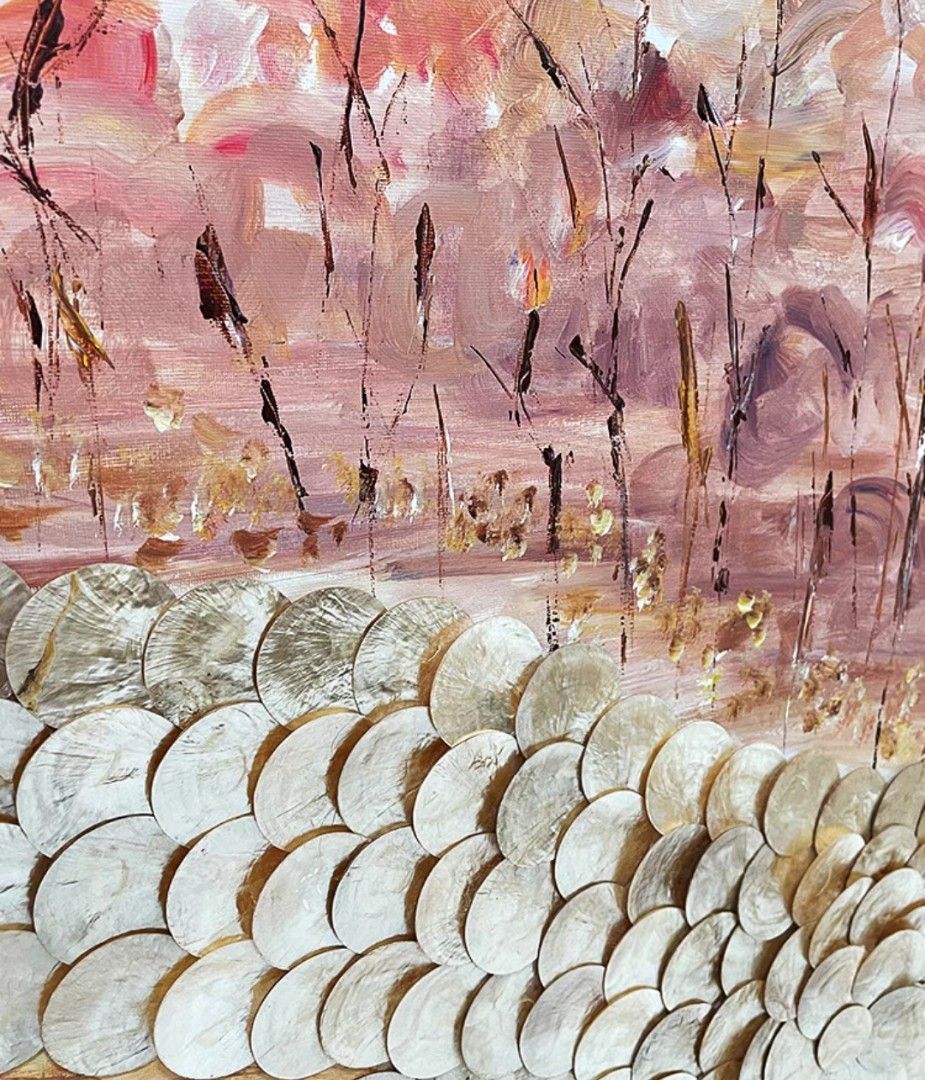 Onlookers Art | Oil Painting | NaSaya Seashell Oil Painting