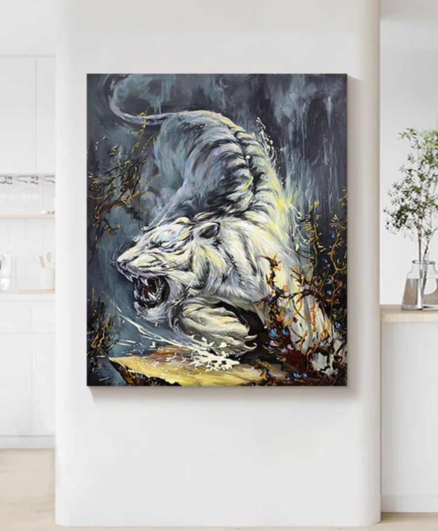 Onlookers Art | Oil Painting | NinJa Tiger Oil painting