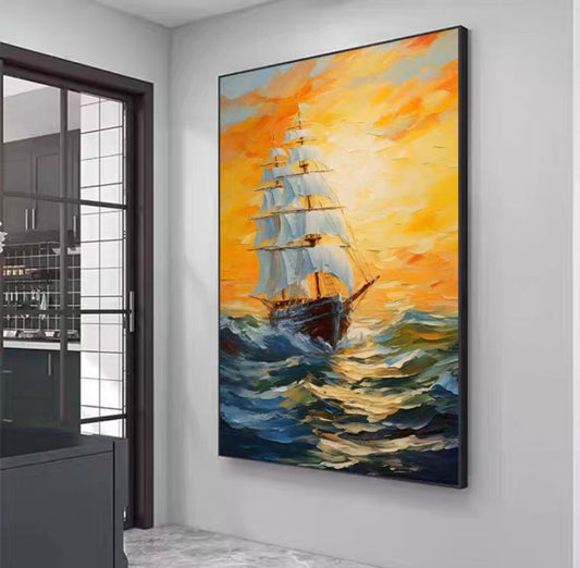 Onlookers Art | Oil Painting | PrinCess sAil Oil Painting