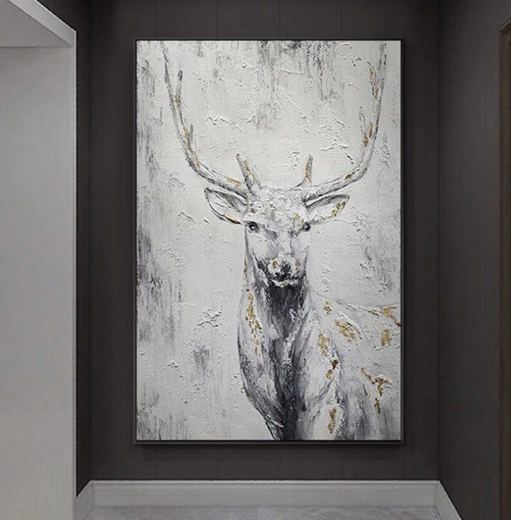Onlookers Art | Oil Painting | QuZa Deer Oil Painting