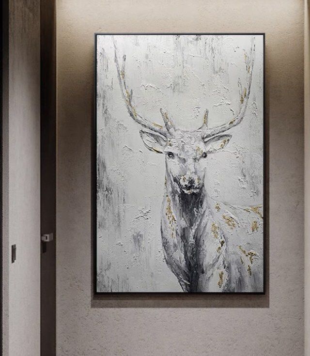 Onlookers Art | Oil Painting | QuZa Deer Oil Painting