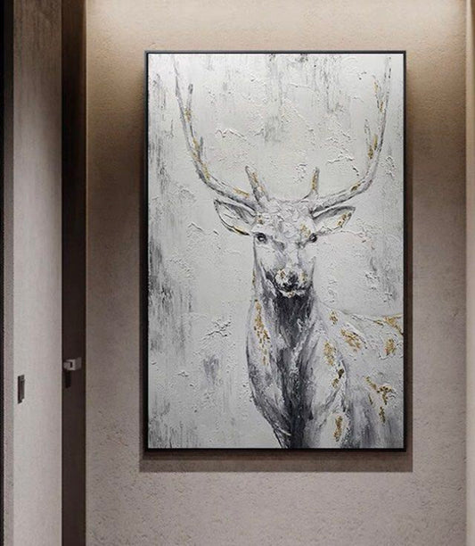 Onlookers Art | Oil Painting | QuZa Deer Oil Painting