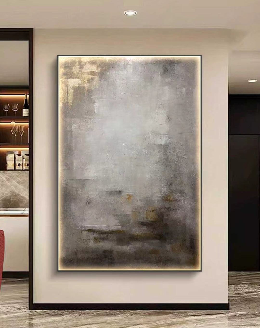 Grey Reverie Abstract Oil Painting