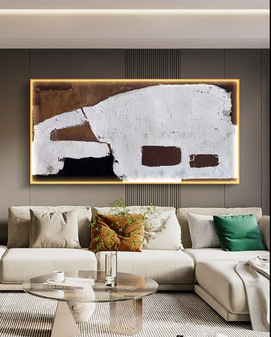 Onlookers Art | Oil Painting | Milkchoc Abstract Oil Painting