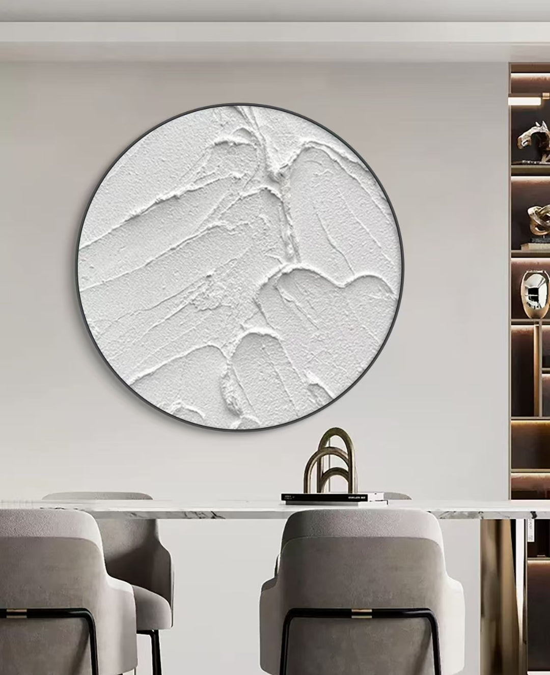White Essence Abstract Oil Painting