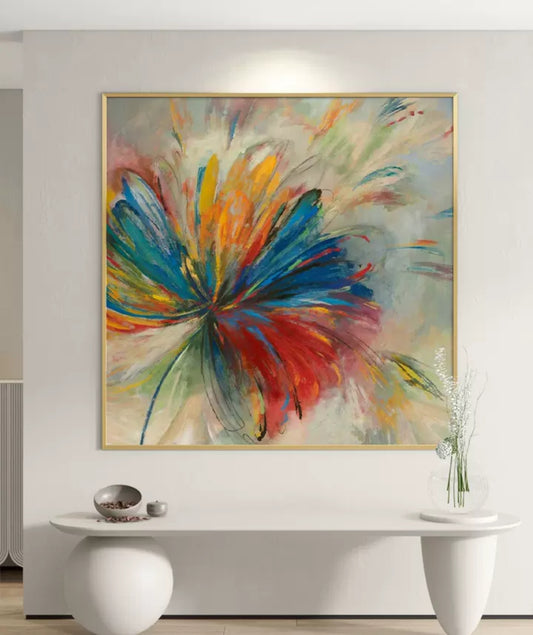 Onlookers Art | Oil Painting | Alower Abstract Oil Painting