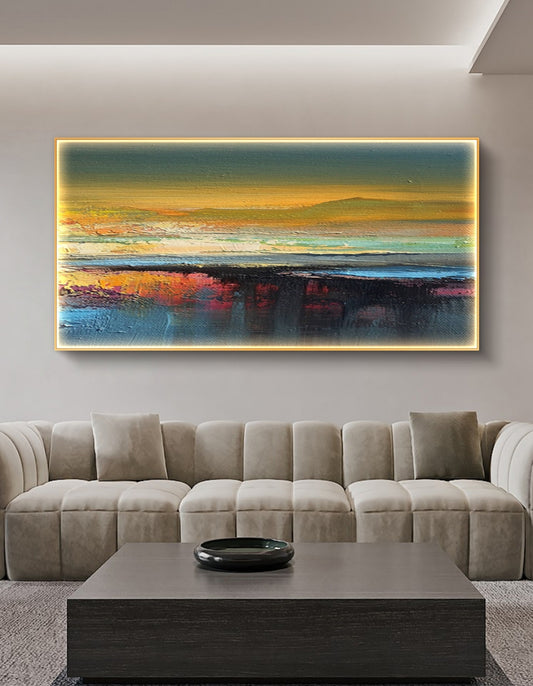 Onlookers Art | Oil Painting | Evening Ripple Abstract Oil Painting
